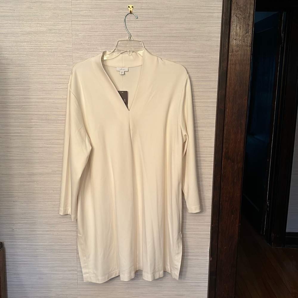 J Jill XLTall Ponte knit cream tunic